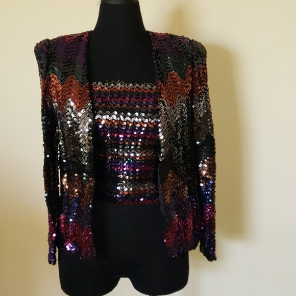 Sequin jacket with strapless top - Small - Picture 1 of 4